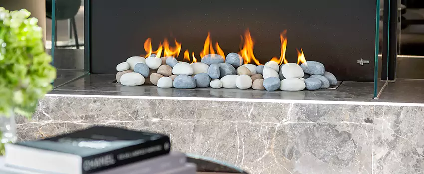 Double-Height Fireplace Design Refurbishment in Lac Brome, Quebec